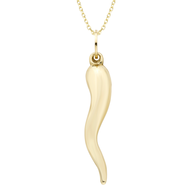 Gold Horn Charm Necklace