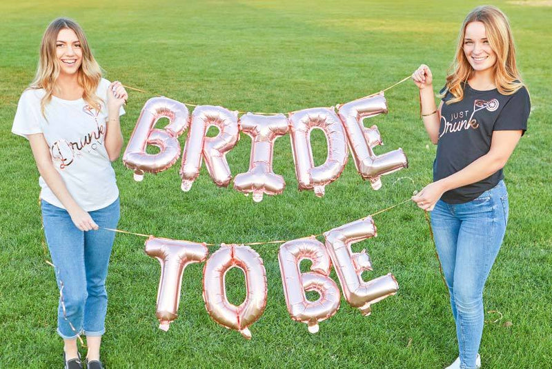 Bride to Be Rose Gold 16" Balloon Banner | Multiple phrases!