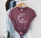 Floral Owl Moon Shirt, Boho Shirt for Her