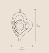 925 Sterling Silver Capricorn Necklace Zodiac Heart Pendant 24k Gold inscribed on Crystal