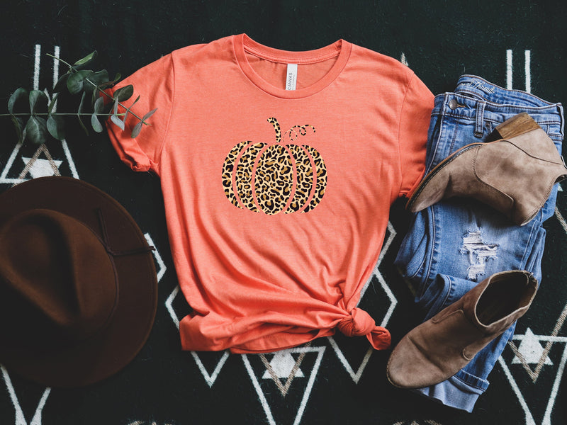 Leopard Pumpkin Shirt, Pumpkin Shirt